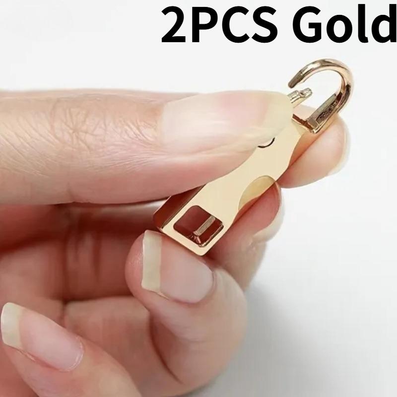 2pcs Detachable Zipper Pull, Replacement Zipper Accs For Jeans & Backpack, Sewing Tools.Replace Zipper Components