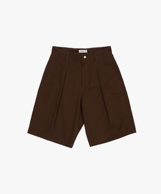 Pabeo Loose Fit Cotton Shorts (Brown)