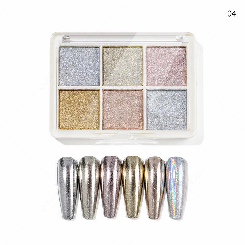 Aurora Silver Chameleon Mirror Eyeshadow Glitter Powder