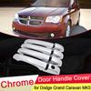 For Dodge Grand Caravan MK5 2008~ Chrome Door Handle Cover Trim Catch Set Car Styling Accessories 2009 2010 2011 2012 2013