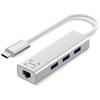 Hub usb 3.1 typ c  3x usb 3.0 ethernet rj-45 lan przejściówka stacja