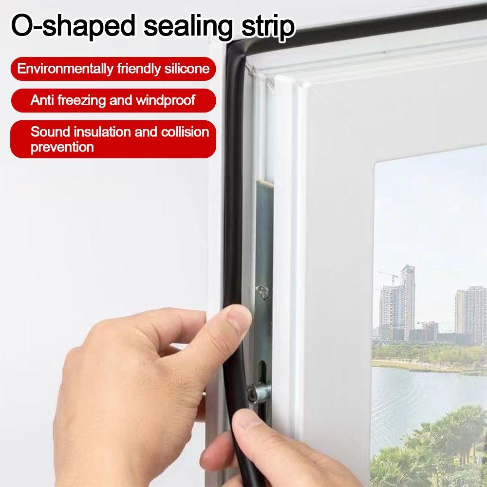 High Quality O-Shaped Sealing Strip Rubber White Black Weather Stripping Window Soundproofing