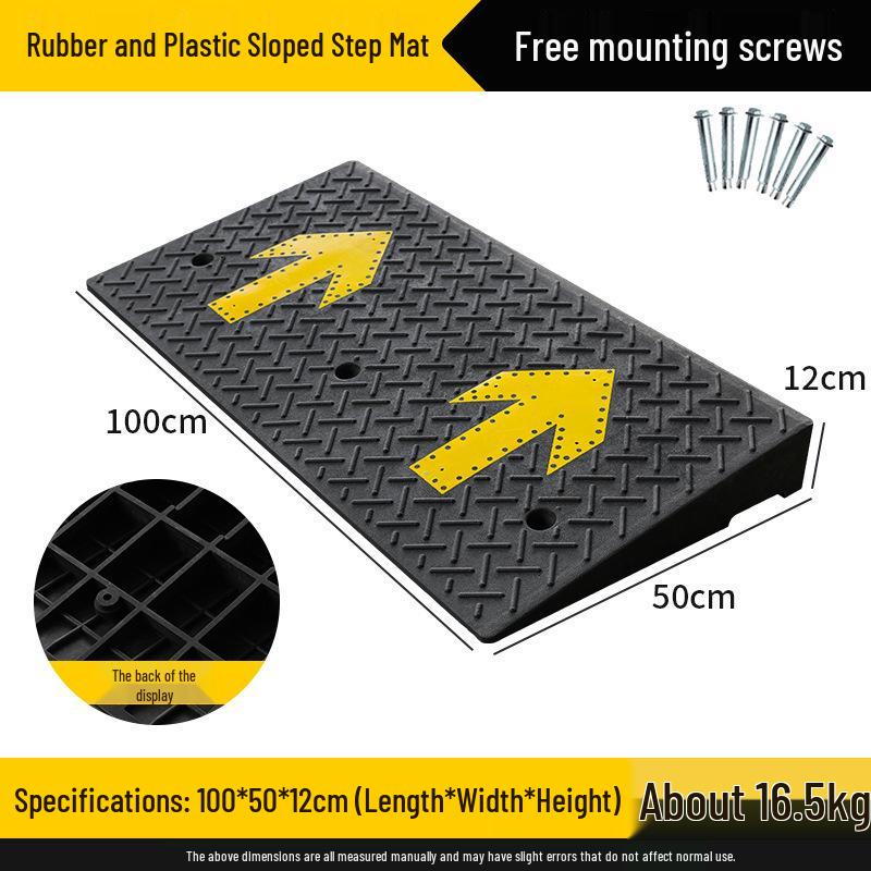 Heavy-Duty Rubber/Plastic Curb Ramp & Speed Bump Pad