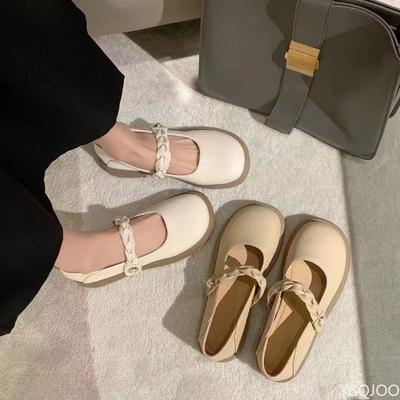 Modne wiosenno-letnie nowe okrągłe palce urocze wygodne pojedyncze buty damskie płaskie buty eleganckie modne wszechstronne damskie płaskie buty