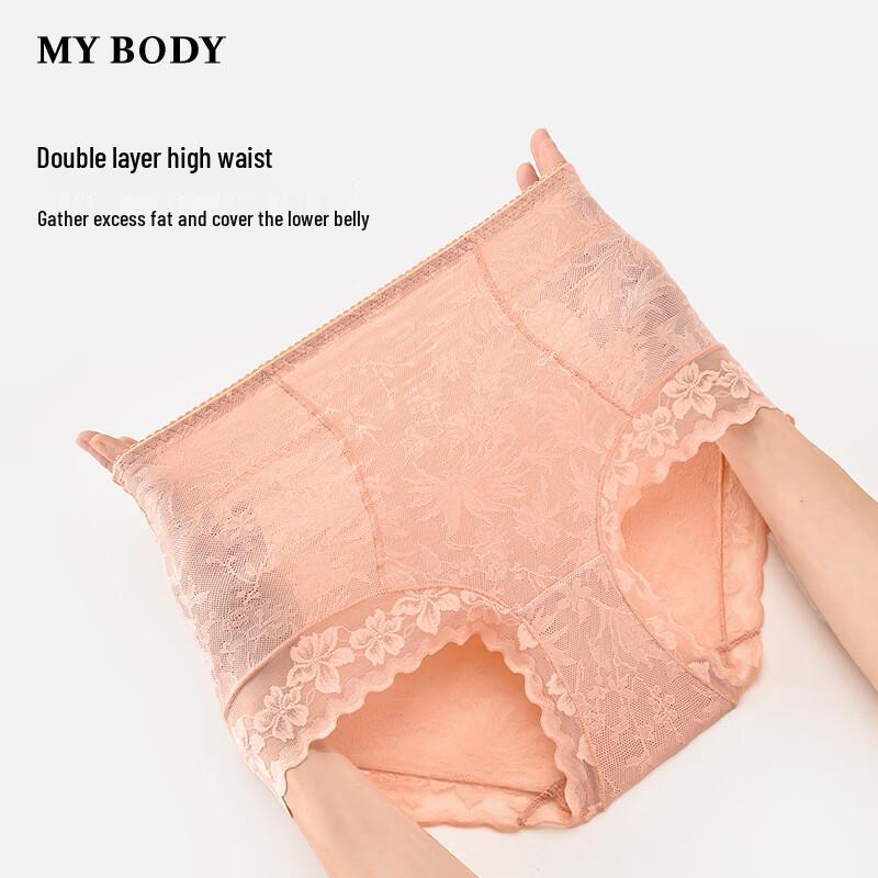 Mybody Women's Tummy Control Lace Briefs