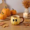 500ml Kürbis Tasse Halloween Retro Keramik Tasse Emaille Griff Tassen Büro Milch Kaffee Tasse Haushalt Trinktasse Halloween Deko