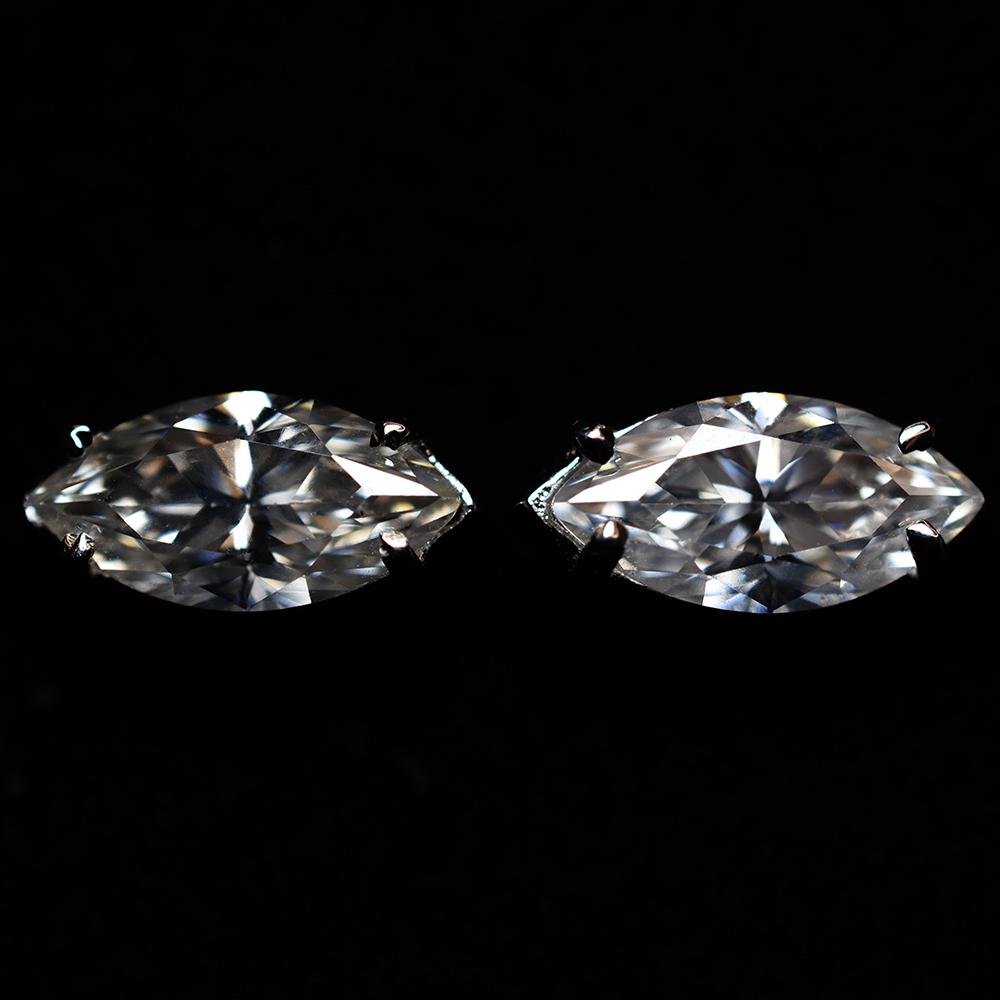 Synthetic White Moissanite Earring 13 Ct Marquise Gems Pair Gemstone Jewelry Gift
