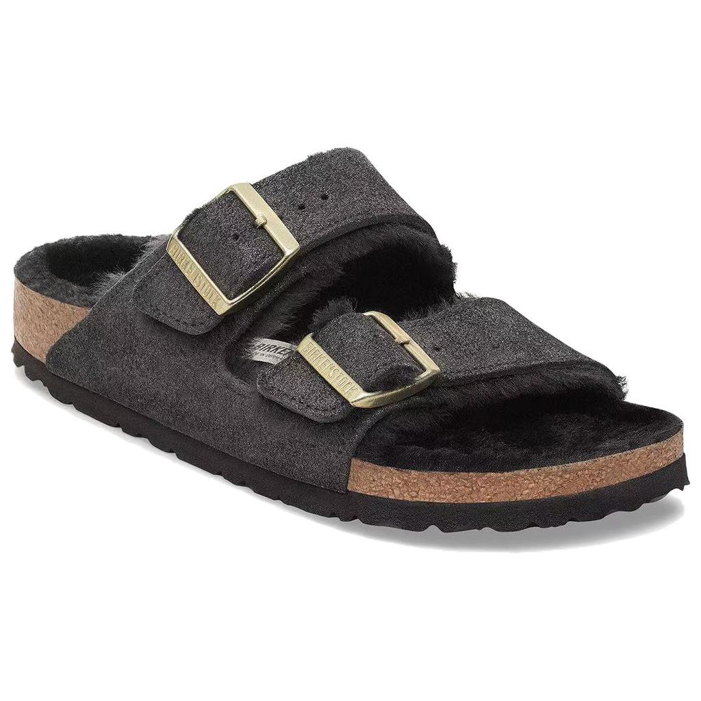 Birkenstock Arizona Shearling Birkenstock Boty Dámské Černé Úzké 1030304