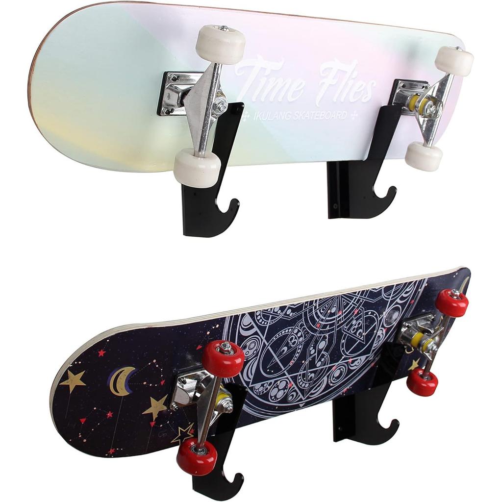 Βάση Τοίχου για Skateboard Στήριγμα για Σανίδα Surf Κρεμάστρα για Snowboard Αποθήκευση για Skateboard Long Board Εσωτερικού Χώρου Σαλόνι