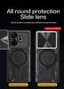 For Xiaomi Poco M6 4G Case Slide Lens Armor Phone Case For Poko Little M 6 Pocco M6 PocoM6 Car Magnetic Ring Holder Back Cover