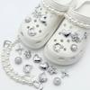 Cute Resin Starfish & Shell Croc Shoe Buckles with High-End Flower Accessories