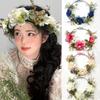 Boho Fluffy Flower Headdress Gradient Sweet Flower Crown Artificial Flower Headband  Weddings