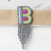 Embroidery Rhinestone Tassel  Brooch A-Z Letter Banquet Clothes Pin  Decoration