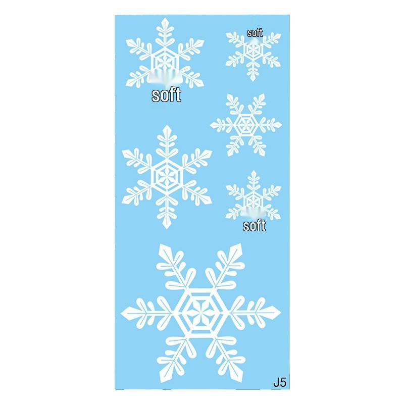 Selbstklebende Schneeflocken Wand- und Bodenaufkleber für Weihnachtsdeko