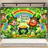 2D Leprechaun Rainbow Shamrock Backdrop Holiday Shoot Banner