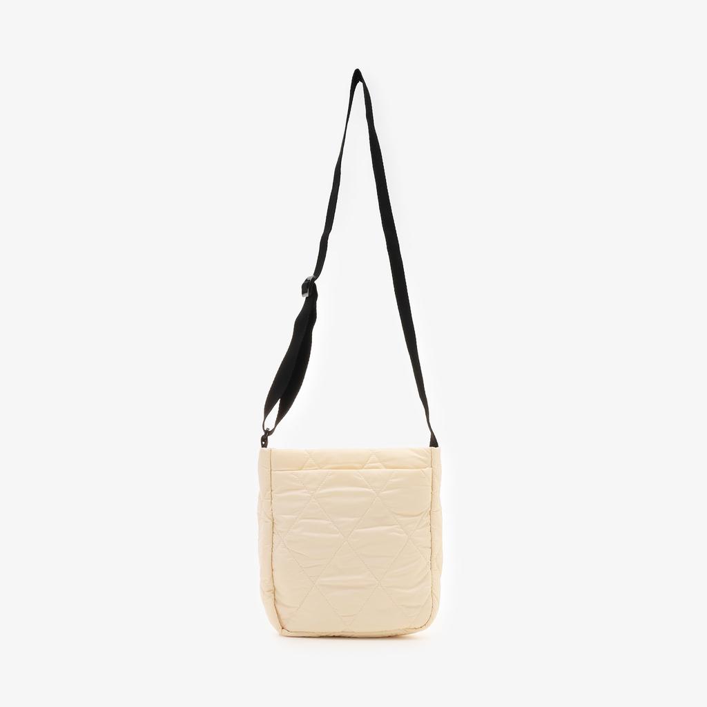 Afternoon Tea Living JG05 Quilted Square Shoulder Bag, Off-White [Large Capacity, Water-Repellent] Lightweight Tote Bag, Perfect for Commuting