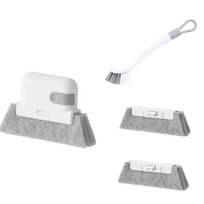 2 In 1 Window Brush, Wet and Dry Cleaning Brushes Window Grooves Cleaning Scrubber Tools Set