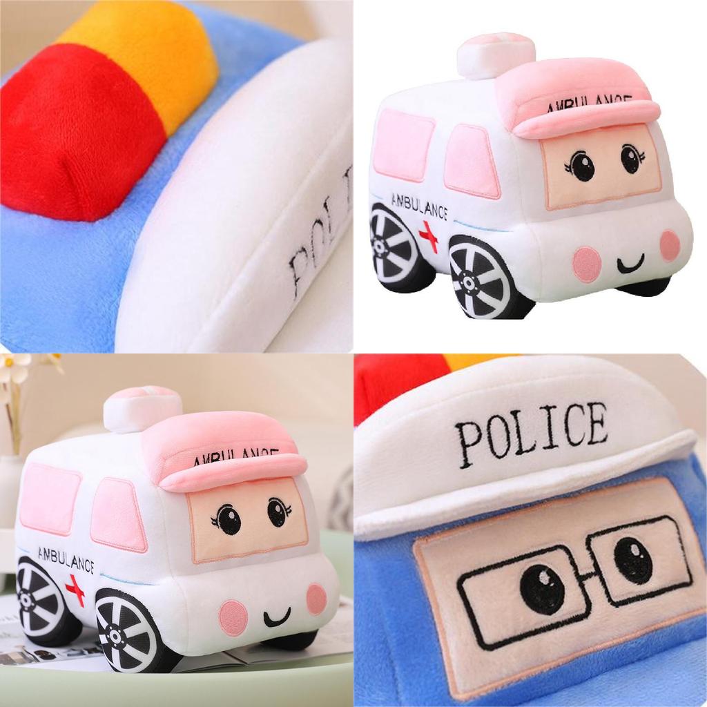 Ultra-plush Short Fur Cartoon Car Pillow- Available In 3 Vibrant Colors