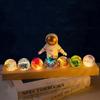 Detachable 7 Colorful Glass Ball LED Wood Stand Crystal Ball Night Lamp  Desk
