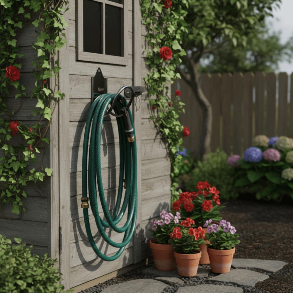 Heavy Duty Construction Garden Hose Holder Mounting System Hose Hanger Wall Installation