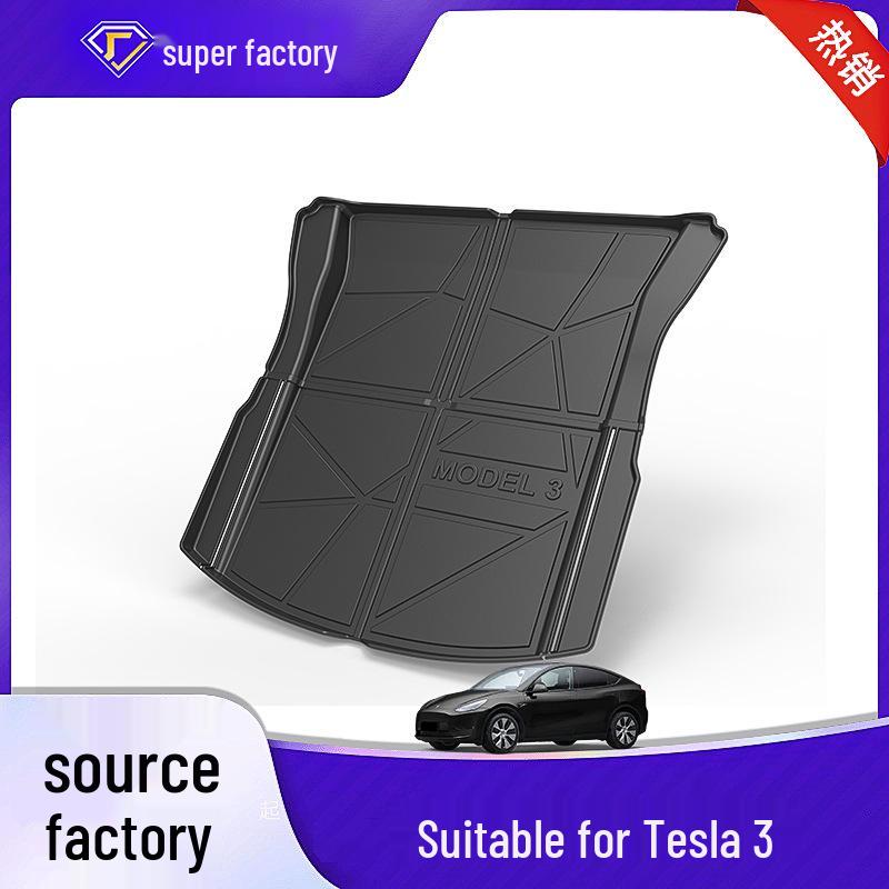 Tesla Model 3 Kofferraummatte (2019–2025) - TPE Rückenlehne Integrierte Matte Zubehör