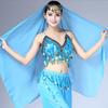 Chiffon Belly Dancing Scarf Solid Color Women Headdress New Indian Dance Headband  Show Costumes