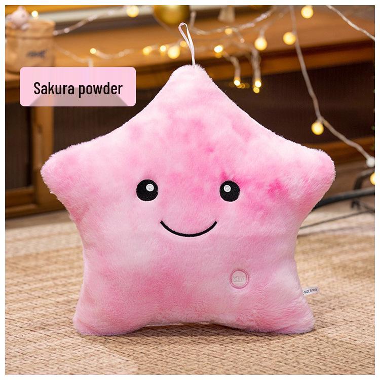 

Романтична Світна Кольорова Подушка-Зірка - Плюшева Прикраса та Подарунок на День народження для Дівчаток Large star 35*40cm/Heart 35*30cm without batteries