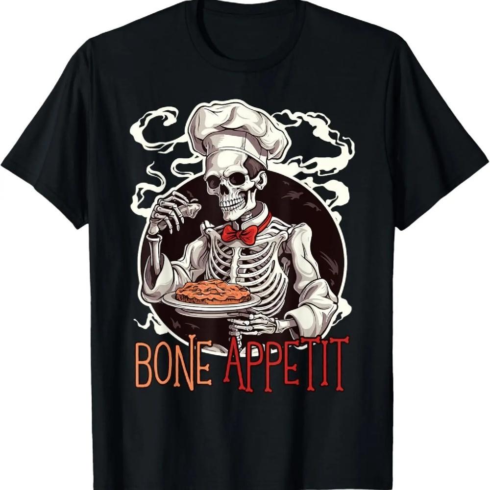 Bone Appetit - Funny Halloween Skeleton Chef For Adult Cook T-Shirt