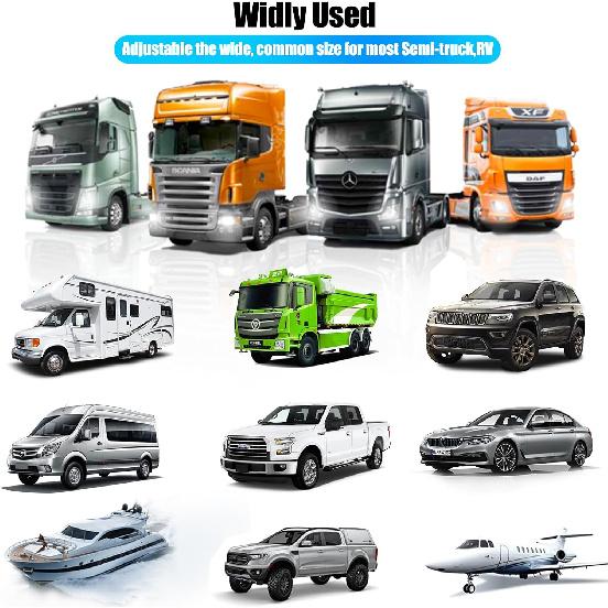 Semi-Truck Sun Shade For Windshield And Side Window | 300T High Density UV Protection Sunshade Reflects 98% UV,Semi Trucks Shade Accessories,Best For