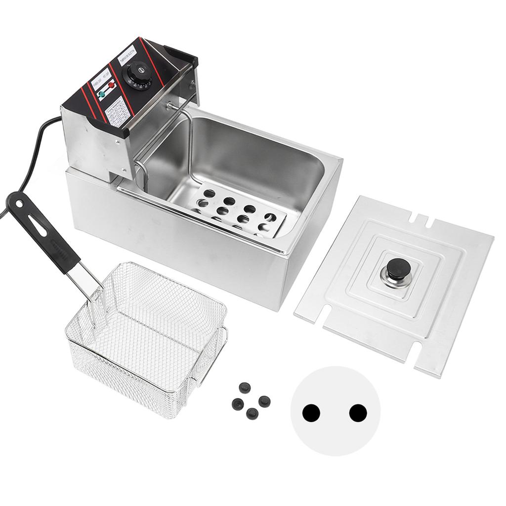 Electric Fryer Multifunctional Oil Deep Fryer Single Tank Countertop Frying Machine for Home