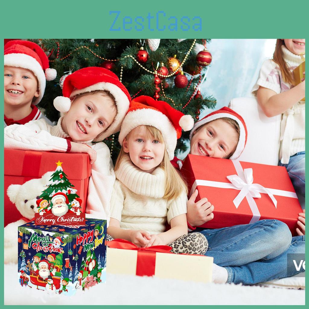 Santa Claus Elf Christmas Party Scene Decor Money Box With Construction Paper