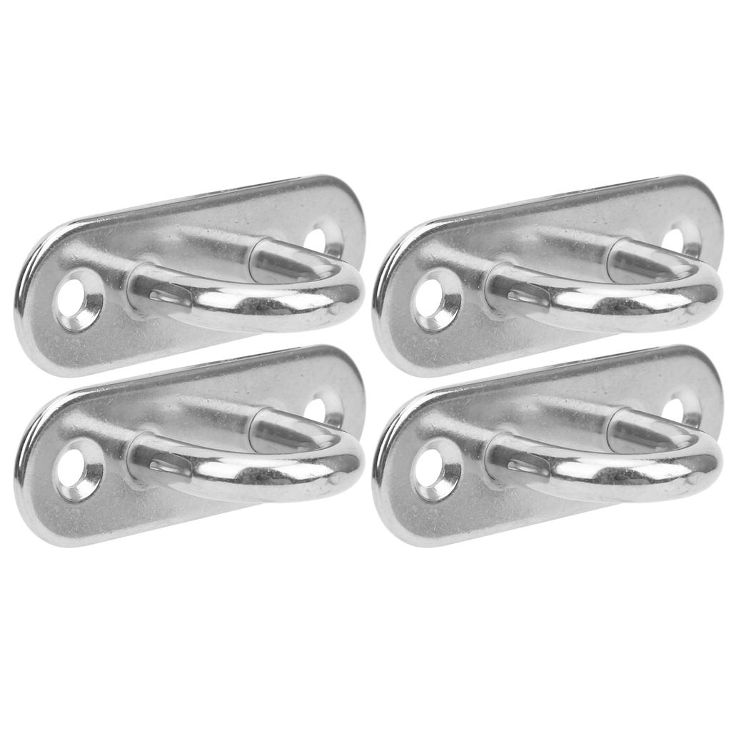 M8 2 Holes Fixed Eye Plate Stainless Steel Hook Loop Ushaped Screws Wall Mount Hanger