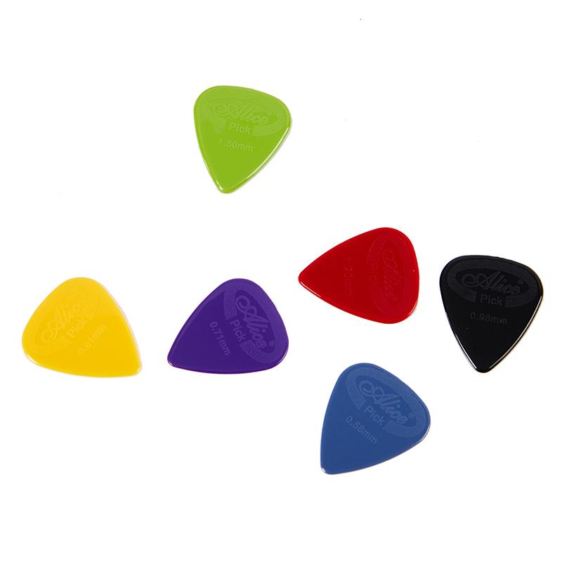 10 stuks Alice gitaarplectrums, antislip, zwart-wit, nylon, geschikt voor akoestische en elektrische gitaren en ukeleles.