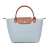 Borsa Tote Le Pliage con Chiusura a Zip in Tela di Nylon Riciclato Piccola da Donna Grigio Acciaio L1621089P80