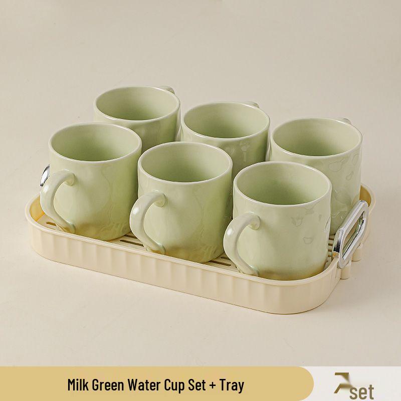 Modern Ceramic Tea & Water Cup Set for Guest Reception - Luxury Living Room Collection