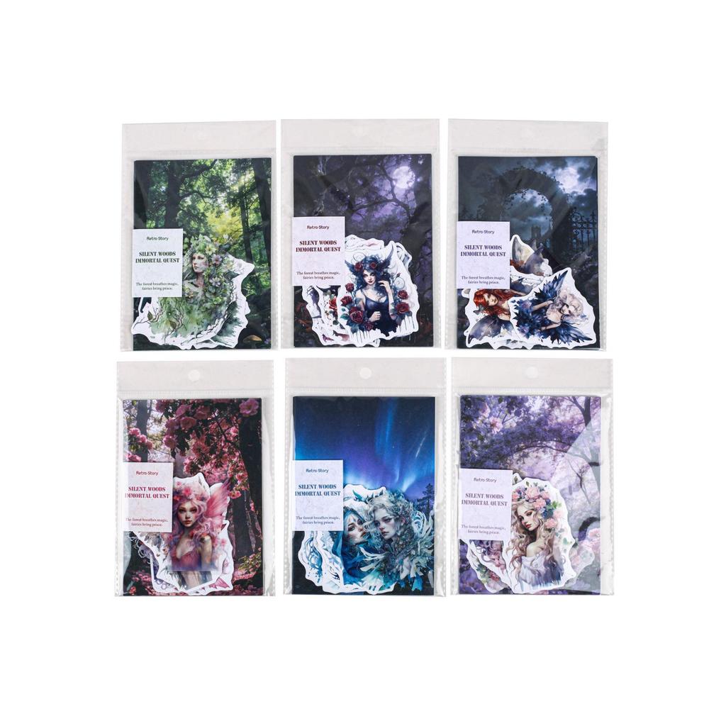 Retro Story Seria Xunxian: Europejski Zestaw Materiałów z Postaciami - 6 Stylów do Dekoracji Dziennika