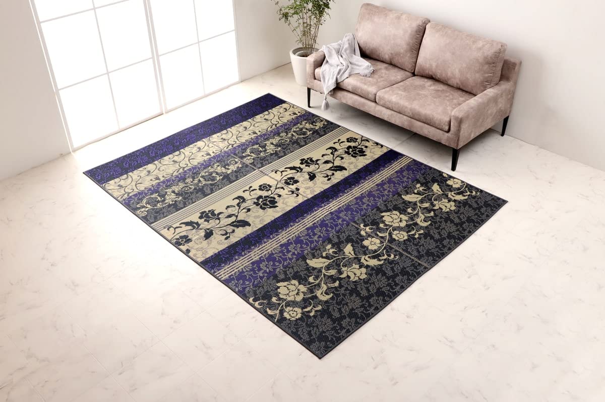 

Ikehiko Igusa Rug Carpet Mat DX Viola Purple Approximately 191 x 250 cm Rectangular Made in Japan Elegance Backing Cushioning Year-round Non-slip