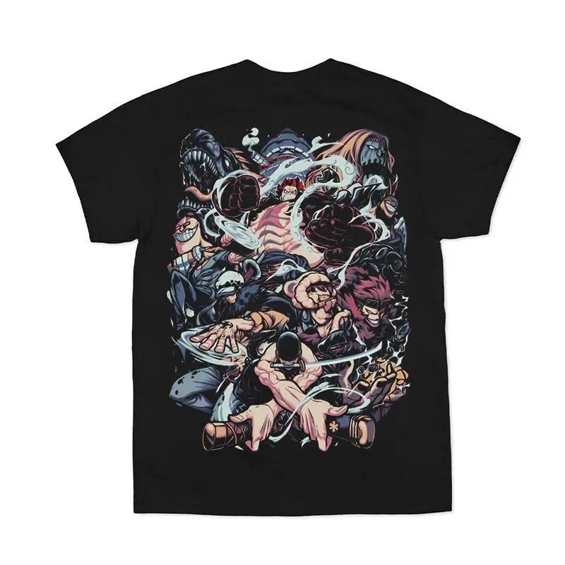 ONE PIECE Shortsleeved Tshirt Peripheral Joint Clothes Luffy ZORO Sauron Yamato Anime Parentchild Clothing Summer