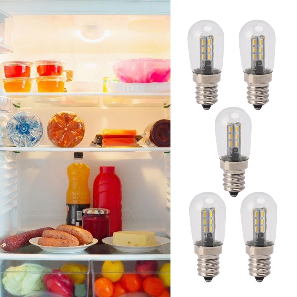 

5 Pack 24 SMD3014 LED Beads Refrigerator Light Bulbs 220V Fridge Lamp Bulbs LED Bulbs Refrigerator Warm White 2700K