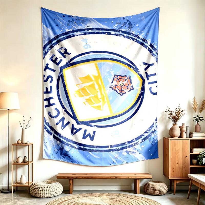 Il Manchester City FC (14) Arazzo Adatto Per Decorare Case Dormitori E Camere Da Letto Morbido Al Tatto E Un Regalo Perfetto Per Amici E Familiari