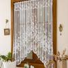 Translucent Window Sheer Curtain Flower Pattern Window Drape  Home Decoration