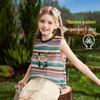 ASK JUNIOR Girls' Rainbow Stripe Sleeveless Top