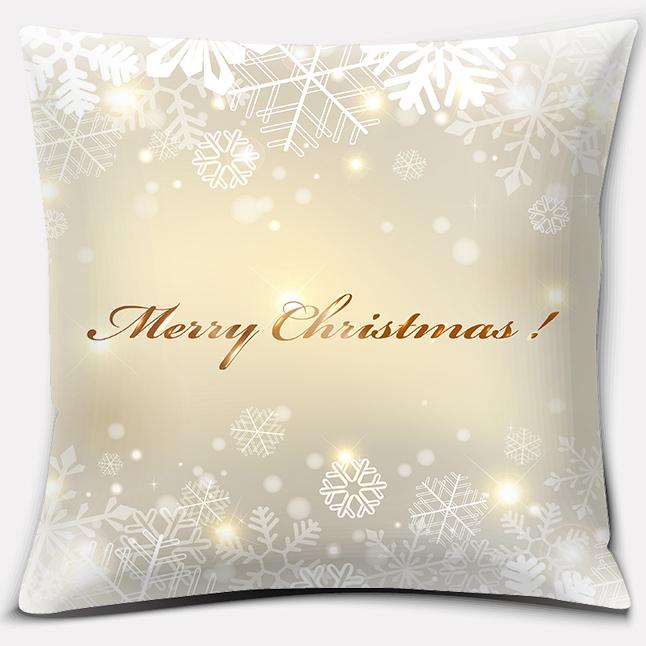 Gold Christmas Decoration Series Pillow Gift Home Office   Bedroom Sofa Car Cushion Cover
