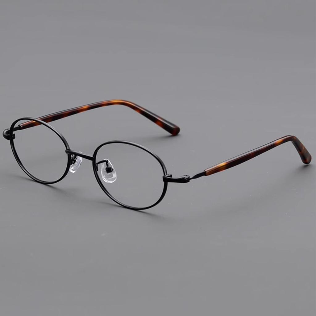 Double Beam Tea-Colored Sunglasses Transparent Black Retro High-End Oversized Frames For Men And Women
