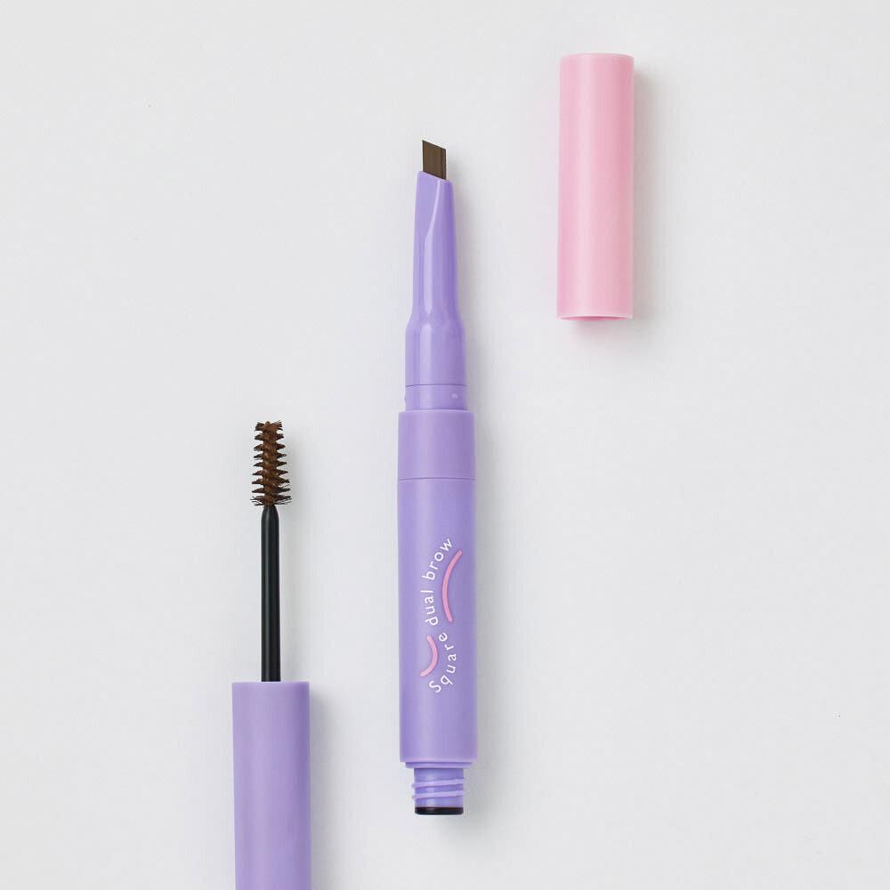 LALA CHUU Square Dual Eyebrow (Pencil + Brow Cara) dark brown