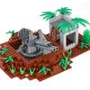 WW2 Military German Fortress Scene Building Blocks North African Trench Ruins Positions Bunker War Base Weapon Bricks Toys Boys