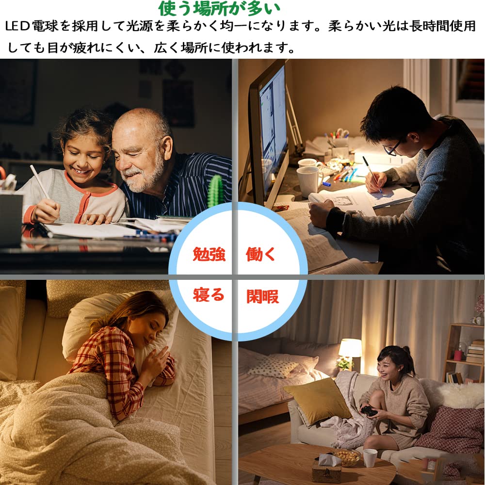 Makilight Arm Lamp, Desk Lamp, 12W LED Stand, Clamp Type, Eye-Care, E27 Base, 3 Color Temperature Settings, LED Bulb Included, Desk Lamp, Outlet