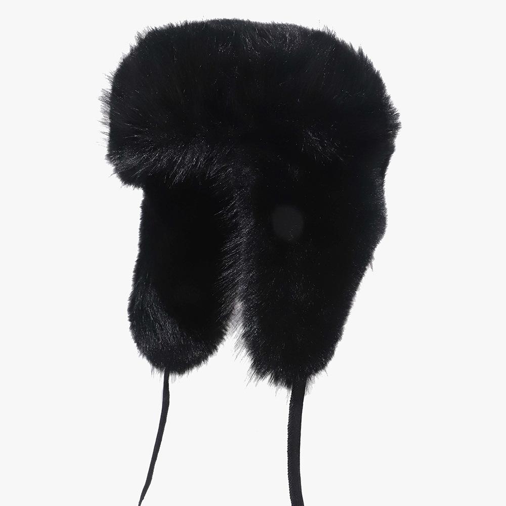 

Новая зимняя шапка-ушанка для женщин, ветрозащитная и теплая, однотонная, простая и универсальная, корейская версия, для активного отдыха, катания на лыжах и велосипеде, теплая шапка Adjustable