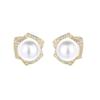 Boucles d'oreilles Puces Mignonnes pour Femme Petit Zircon Blanc Couleur Or Vintage Cadeau de Mariage Fête Pour Femmes