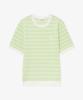 LACOSTE Women'S Scallop Crew Neck Short Sleeve Sweater Af900E-56G Bic